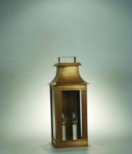 Northeast Lantern 5651-AC-LT2-FST - Pagoda Wall Top Antique Copper 2 Candelabra Sockets Frosted Glass