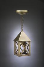 Northeast Lantern 7012-DAB-MED-CLR - Pyramid Top X-Bars Hanging Dark Antique Brass Medium Base Socket Clear Glass