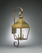 Northeast Lantern 7638-AB-CIM-CLR - Curved Top Wall With Top & Bottom Scroll Antique Brass Medium Base Socket With Chimney Cle