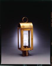 Northeast Lantern 8043-AB-LT2-CLR - Culvert Top Post Antique Brass 2 Candelabra Sockets Clear Glass