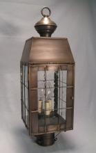 Northeast Lantern 8343-DB-LT3-CLR - H-Rod Post Dark Brass 3 Candelabra Sockets Clear Glass