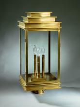 Northeast Lantern 8953-DB-LT3-CLR - Post Dark Brass 3 Candelabra Sockets Clear Glass