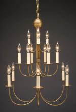 Northeast Lantern 985-DB-LT15 - Hanging 3 Tier J-Arms Dark Brass 15 Candelabra Soc