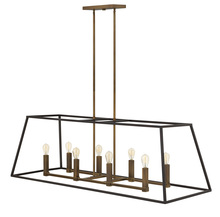 Hinkley 3338BZ - Medium Eight Light Open Frame Linear