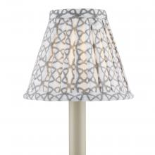 Currey 0900-0009 - Block Print Gray Pleated Chandelier Shade