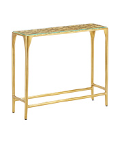 Currey 4000-0232 - Honeycomb Gold Console Table