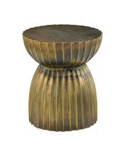 Currey 4000-0075 - Rasi Antique Brass Accent Table