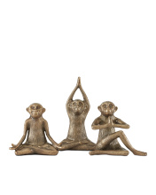 Currey 1200-0518 - Zen Brass Monkey Set of 3