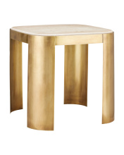 Currey 4000-0161 - Sev Travertine Accent Table