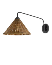 Currey 5000-0139 - Basket Black Swing-Arm Wall Sconce