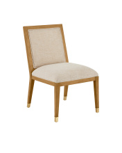 Currey 7000-0882 - Santos Sea Sand Side Chair, Liller Malt